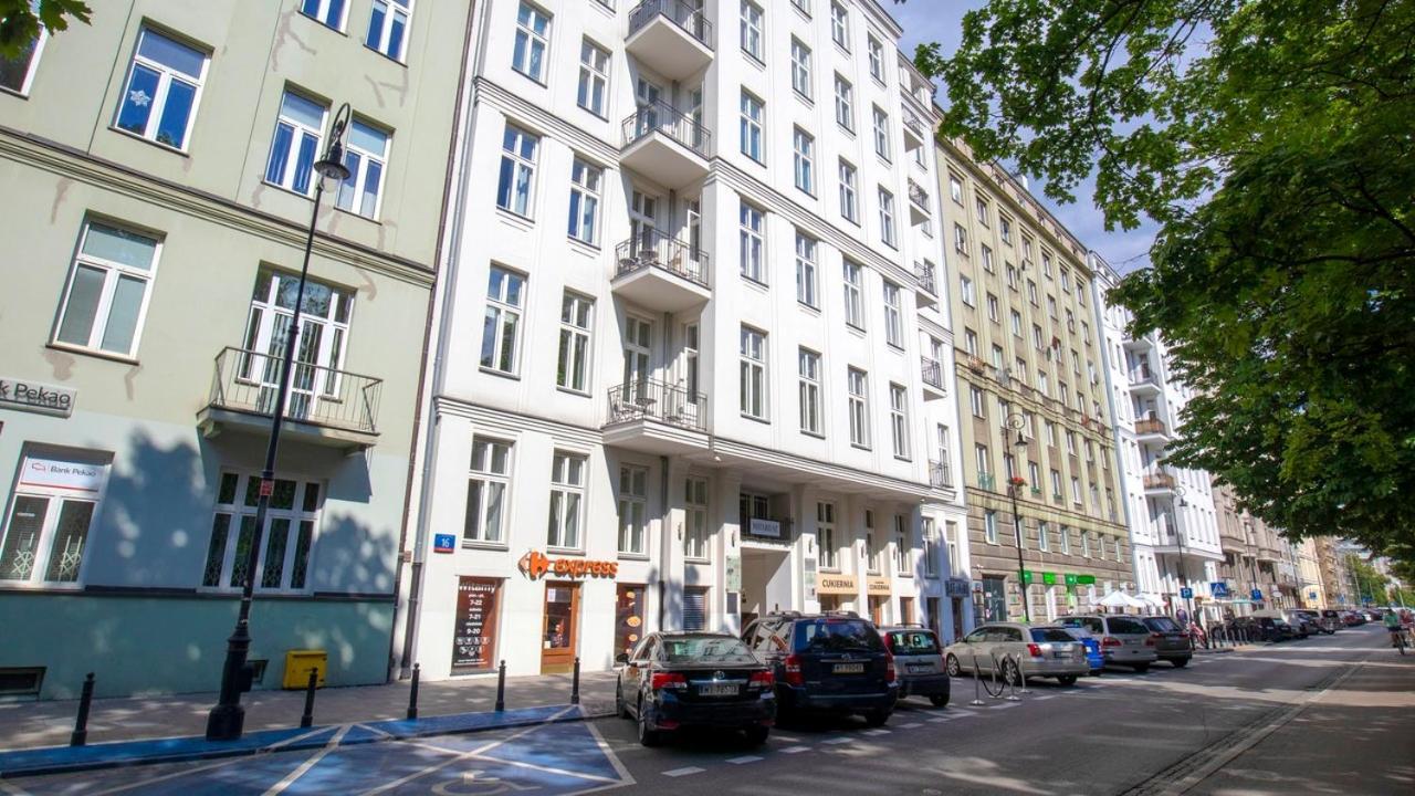 Ferienwohnung Apartament Grey Pearl Downtown Warschau Exterior foto
